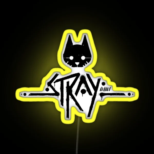 Stray Cat Game Logo RGB Neon Sign