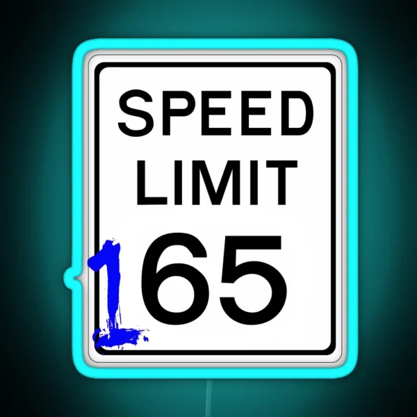 Street Racing 165mph Sign RGB Neon Sign
