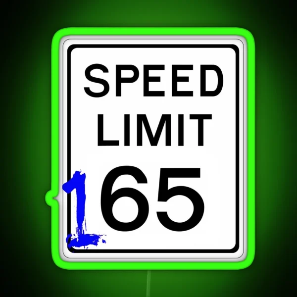 Street Racing 165mph Sign RGB Neon Sign
