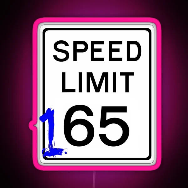 Street Racing 165mph Sign RGB Neon Sign