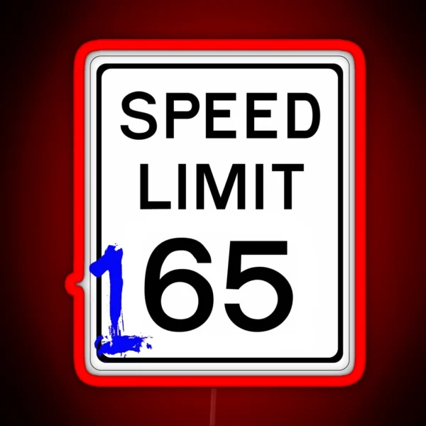 Street Racing 165mph Sign RGB Neon Sign