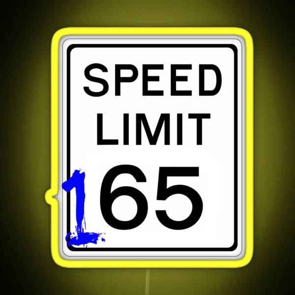 Street Racing 165mph Sign RGB Neon Sign
