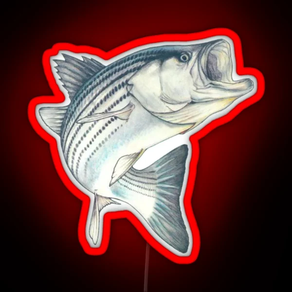 Striped Bass Fishing RGB Neon Sign