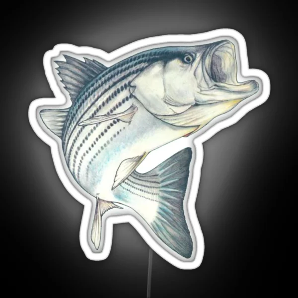 Striped Bass Fishing RGB Neon Sign