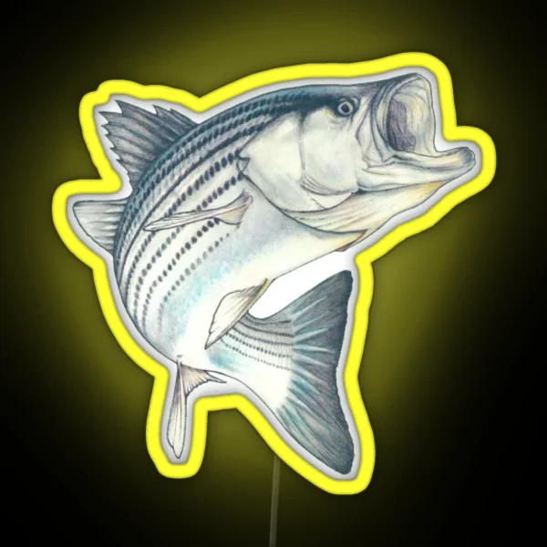 Striped Bass Fishing RGB Neon Sign