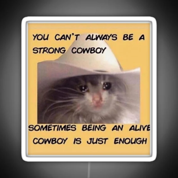 Strong Cowboy Alive Cowboy RGB Neon Sign