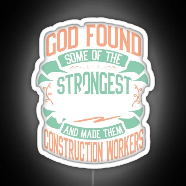 Strong Woman Construction Workers Profession Gift Idea RGB Neon Sign