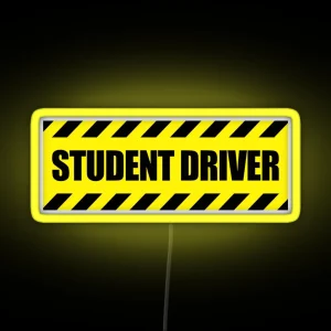 Student Driver Funny Led Led Poster Phone Case RGB Neon Sign