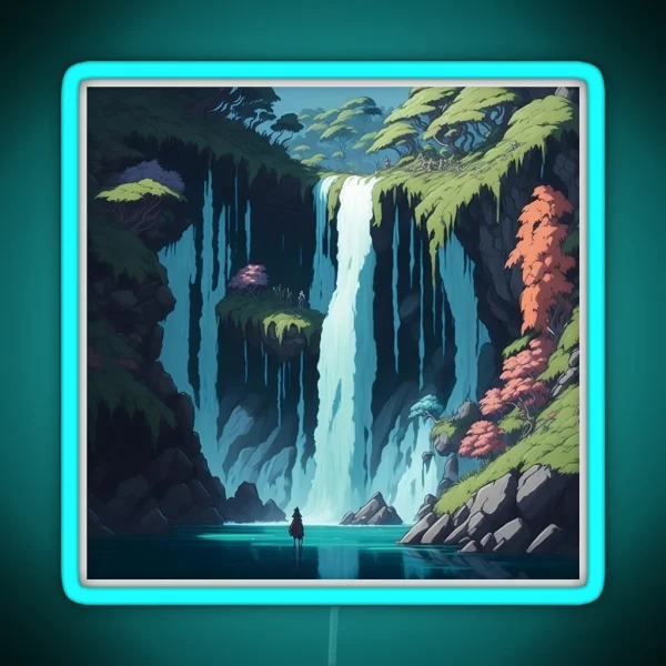 Studio Ghibli Inspired Mystical Forest RGB Neon Sign