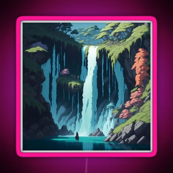 Studio Ghibli Inspired Mystical Forest RGB Neon Sign