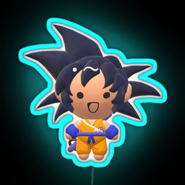 Stupid Fat Goku Baby RGB Neon Sign