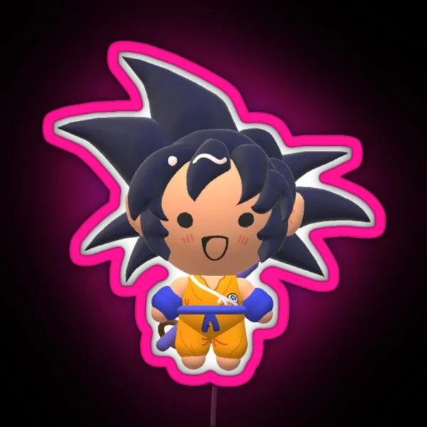 Stupid Fat Goku Baby RGB Neon Sign