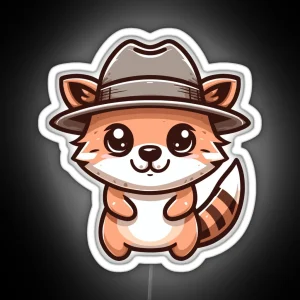 Stylish Bandicoot With Hat RGB Neon Sign