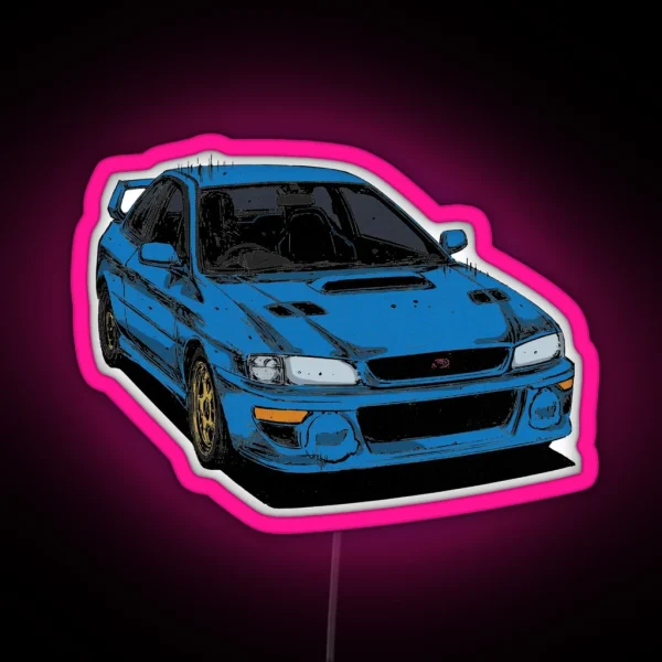 Subaru Impreza 22B Bunta Fujiwara Initial D RGB Neon Sign