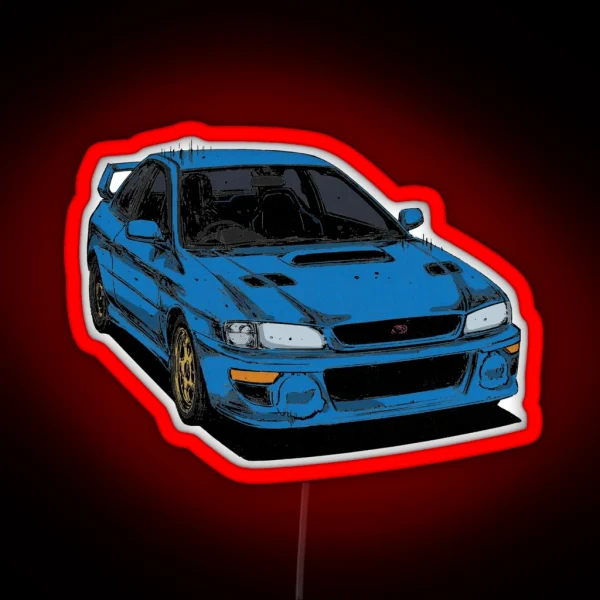 Subaru Impreza 22B Bunta Fujiwara Initial D RGB Neon Sign