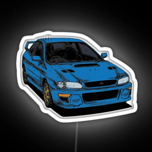 Subaru Impreza 22B Bunta Fujiwara Initial D RGB Neon Sign