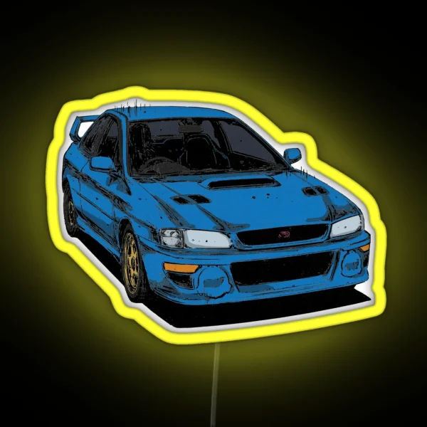 Subaru Impreza 22B Bunta Fujiwara Initial D RGB Neon Sign