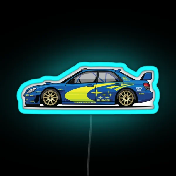 SUBARU IMPREZA WRC HAWKEYE RGB Neon Sign