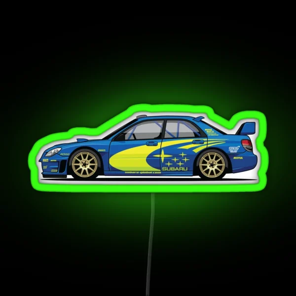 SUBARU IMPREZA WRC HAWKEYE RGB Neon Sign