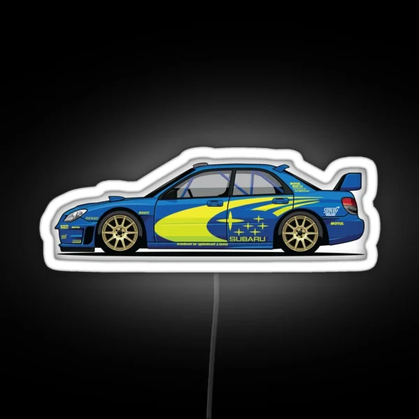 SUBARU IMPREZA WRC HAWKEYE RGB Neon Sign