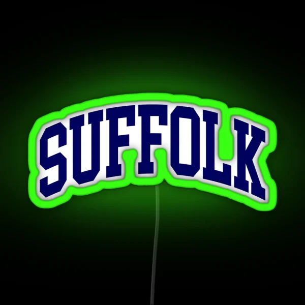 Suffolk University College Font Curved RGB Neon Sign