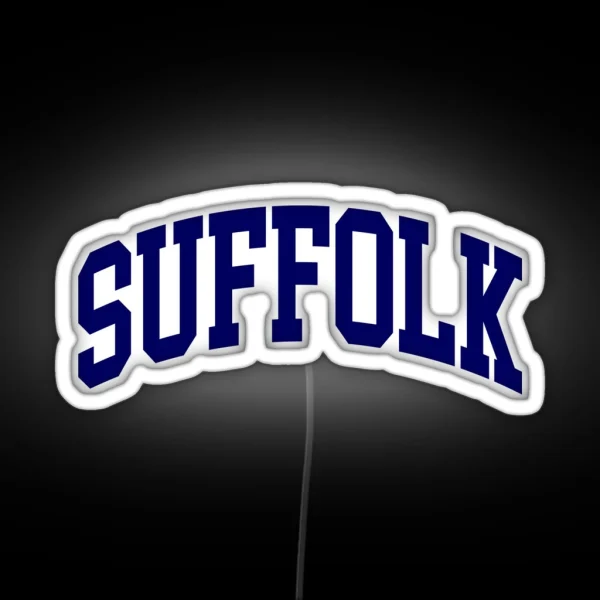 Suffolk University College Font Curved RGB Neon Sign