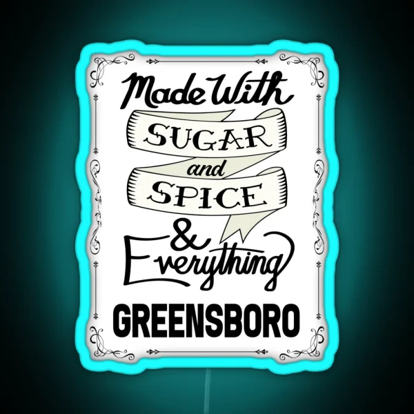 Sugar And Spice Greensboro RGB Neon Sign
