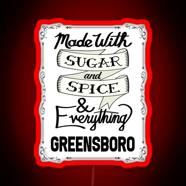 Sugar And Spice Greensboro RGB Neon Sign