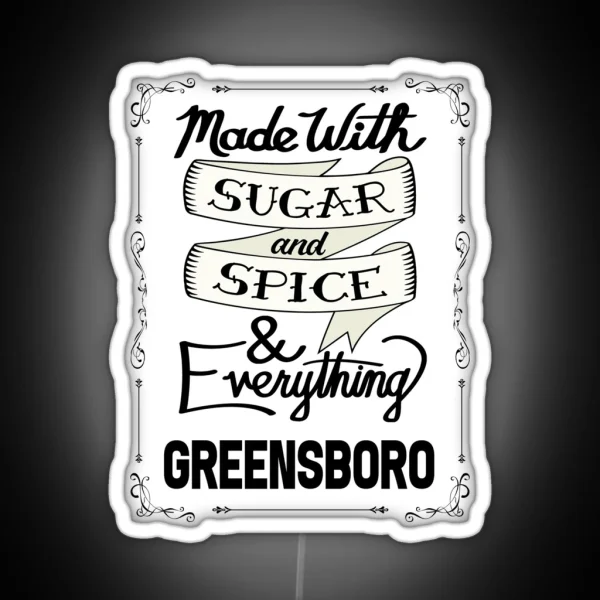 Sugar And Spice Greensboro RGB Neon Sign
