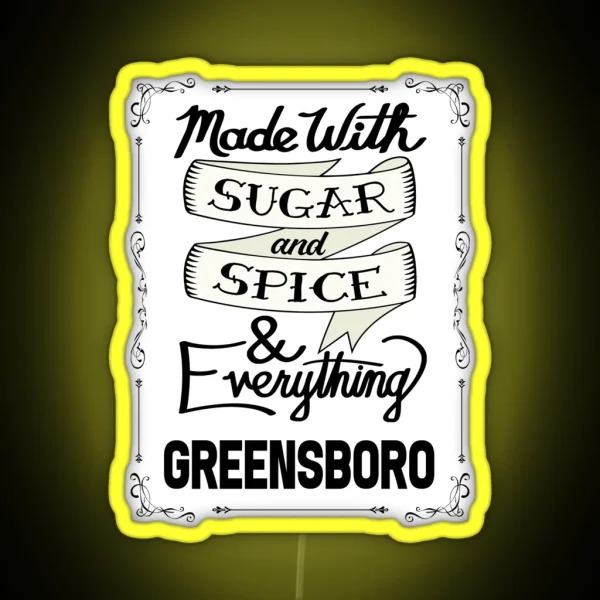 Sugar And Spice Greensboro RGB Neon Sign