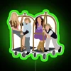 Neon sign with a stylized phrase "Suite Life" in RGB colors, featuring vibrant green hues.