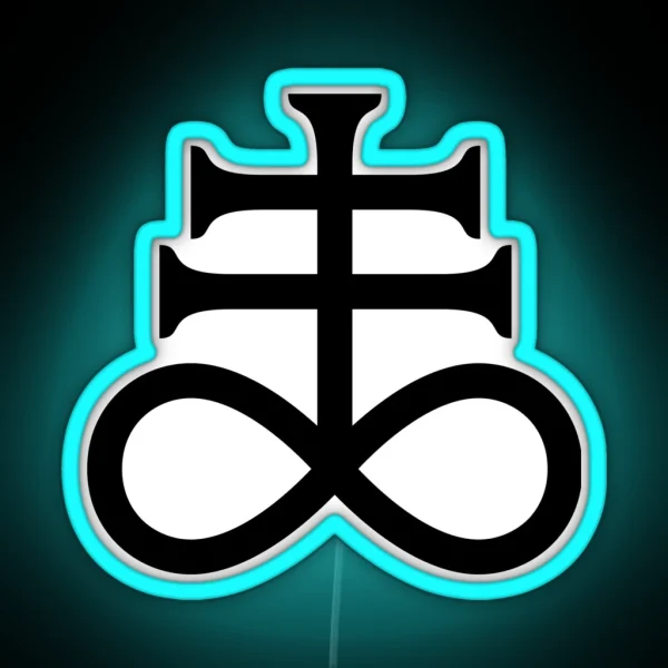 Sulfur Brimstone Leviathan Cross Satanic Cross RGB Neon Sign