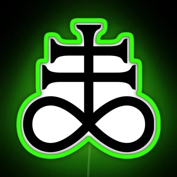 Sulfur Brimstone Leviathan Cross Satanic Cross RGB Neon Sign