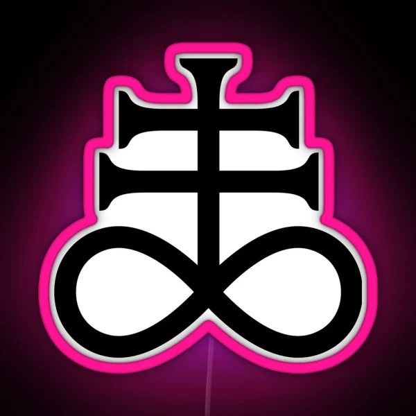 Sulfur Brimstone Leviathan Cross Satanic Cross RGB Neon Sign