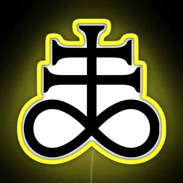 Sulfur Brimstone Leviathan Cross Satanic Cross RGB Neon Sign