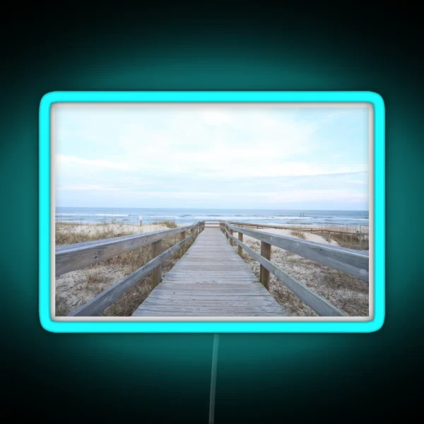 Summer Beach Wooden Walkway RGB Neon Sign