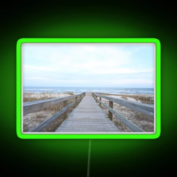 Summer Beach Wooden Walkway RGB Neon Sign