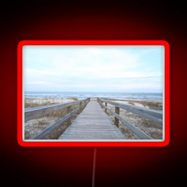 Summer Beach Wooden Walkway RGB Neon Sign