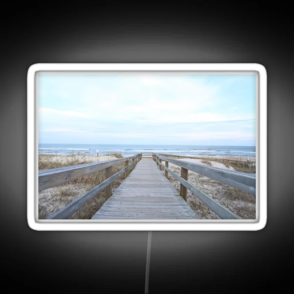 Summer Beach Wooden Walkway RGB Neon Sign