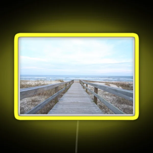 Summer Beach Wooden Walkway RGB Neon Sign