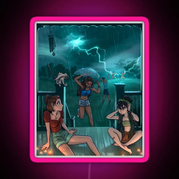 Summer Thunderstorm Shenanigans RGB Neon Sign