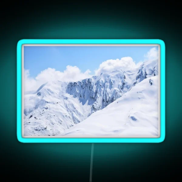 Summit Of Snowy Mountains RGB Neon Sign