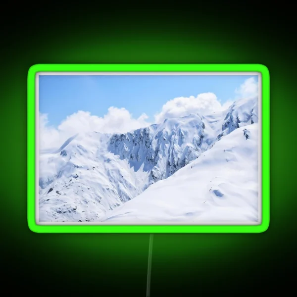 Summit Of Snowy Mountains RGB Neon Sign