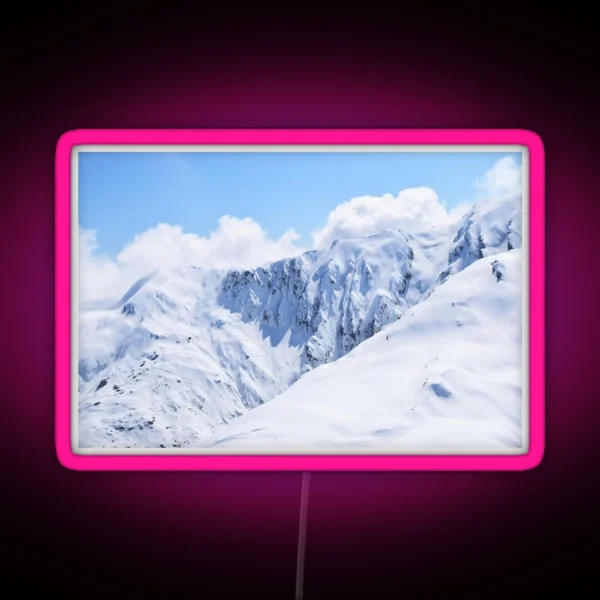 Summit Of Snowy Mountains RGB Neon Sign