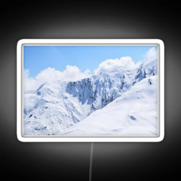 Summit Of Snowy Mountains RGB Neon Sign
