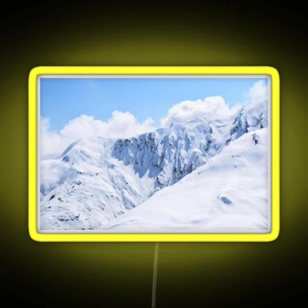 Summit Of Snowy Mountains RGB Neon Sign