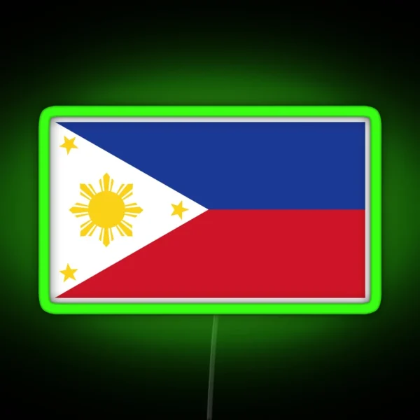 Sun And Stars Flag Of The Philippines RGB Neon Sign