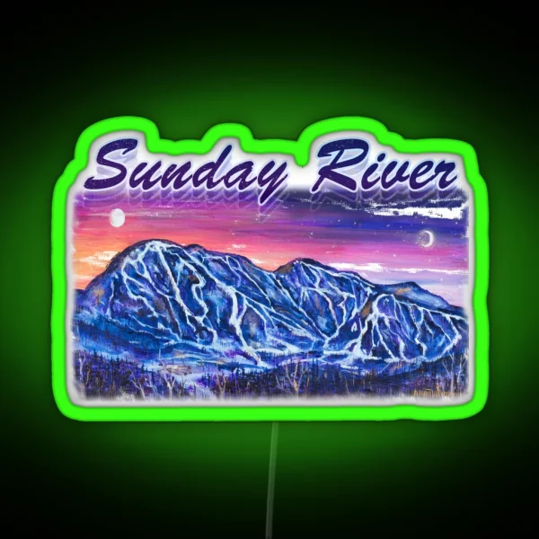 Sunday River Maine RGB Neon Sign