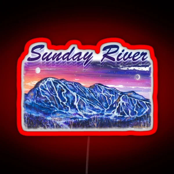 Sunday River Maine RGB Neon Sign