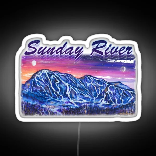 Sunday River Maine RGB Neon Sign